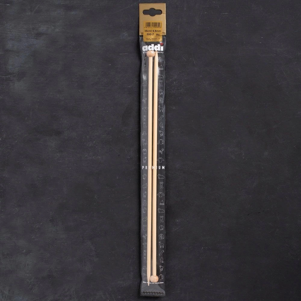 Addi Bambus 5,5mm 35cm Bambu Örgü Şişi - 500-7