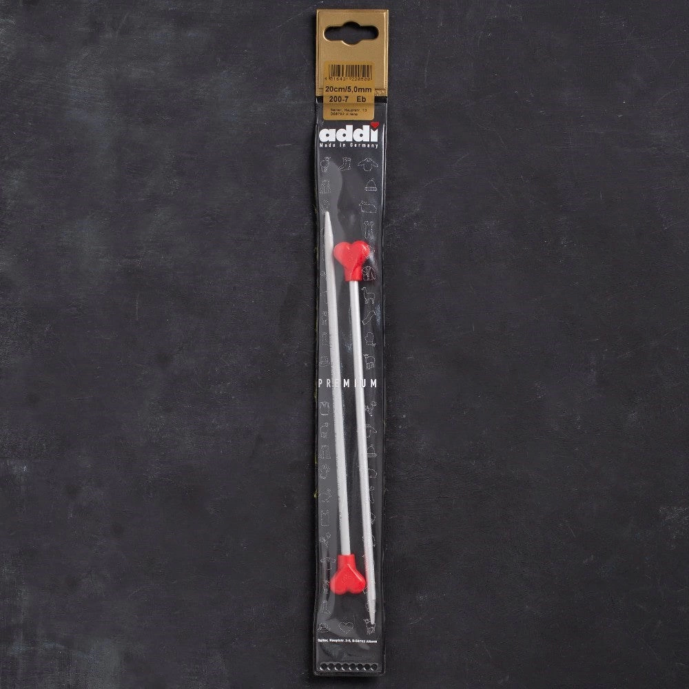 Addi Kalpli 5mm 20cm Klasik Alüminyum Örgü Şişi -