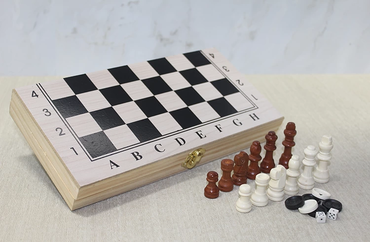 Ahşap Kutulu Satranç Ve Tavla Seti Alk4021