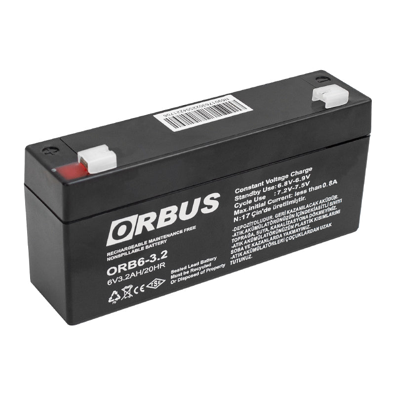 Аккумулятор 6 Вольт 3,2 Ампер Orbus Orb6-3,2 
