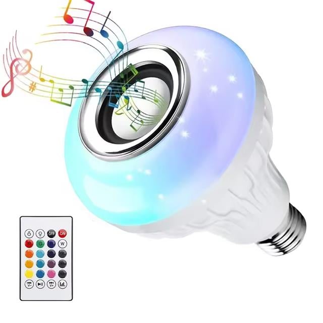 Al-SPKR Kumandalı Bluetooth Hoparlör Ampul 500 Lümen Rgb Ledli E27 Lamba