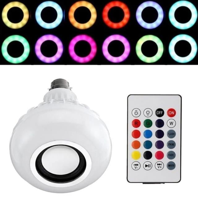 Al-SPKR Kumandalı Bluetooth Hoparlör Ampul 500 Lümen Rgb Ledli E27 Lamba