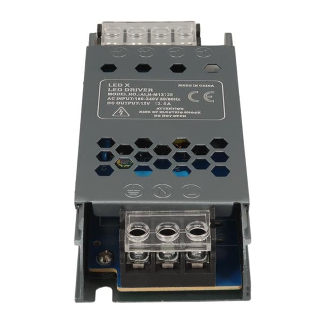 ALN-M12125 12 Volt 12.5 Amper 57x24x12mm Ultra Slim Metal Kasa Adaptör