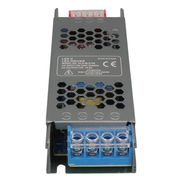 ALN-M12165 12 Volt 16.5 Amper 72X24X12Mmultra Slim Metal Kasa Adaptör
