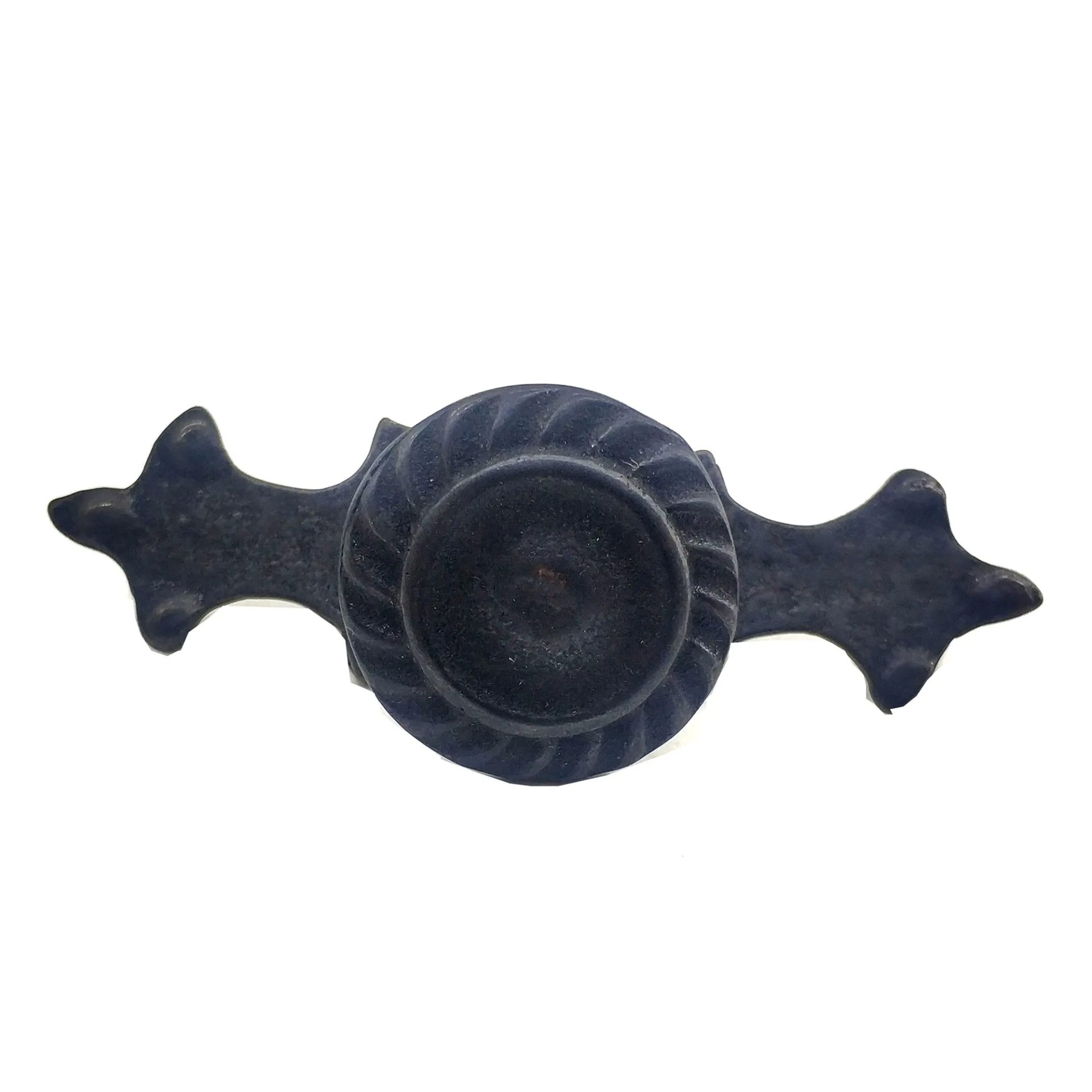 Antika Tarz Dekoratif Pirinç Çizgili Düğme - 35x100 Mm, Büyük, Oksit