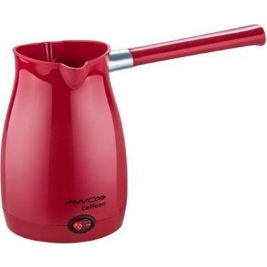 AWOX CAFFEEN  KIRMIZI  ELEKTRİKLİ CEZVE  TÜRK KAHVESİ  MAKİNESİ  PLASTİK   ÇİFT AĞIZ   0.4LT - 5 Fİ