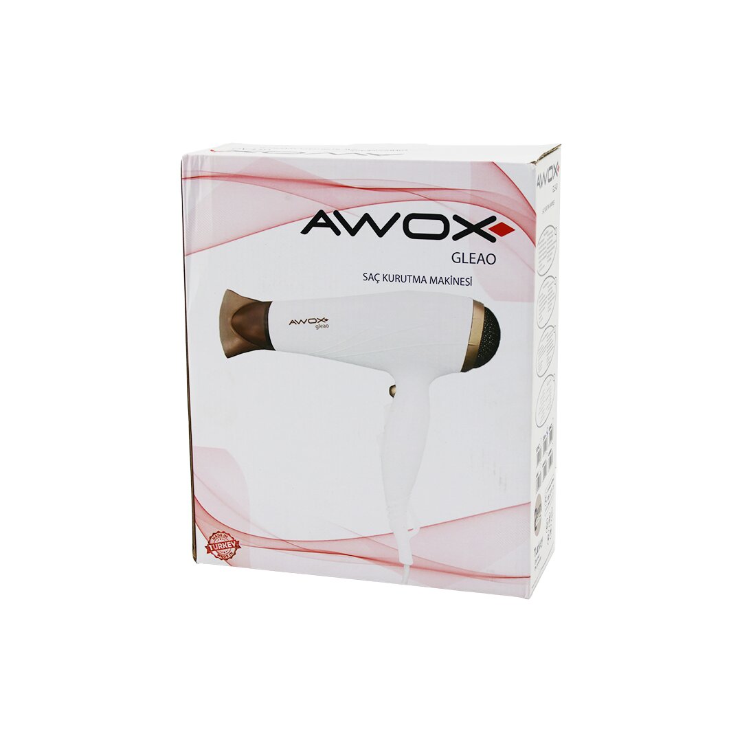 Фен Awox Gleao Black - фен с холодным обдувом, 2-ступенчатым вентилятором, 3-ступенчатая температура, 1700-2000 Вт