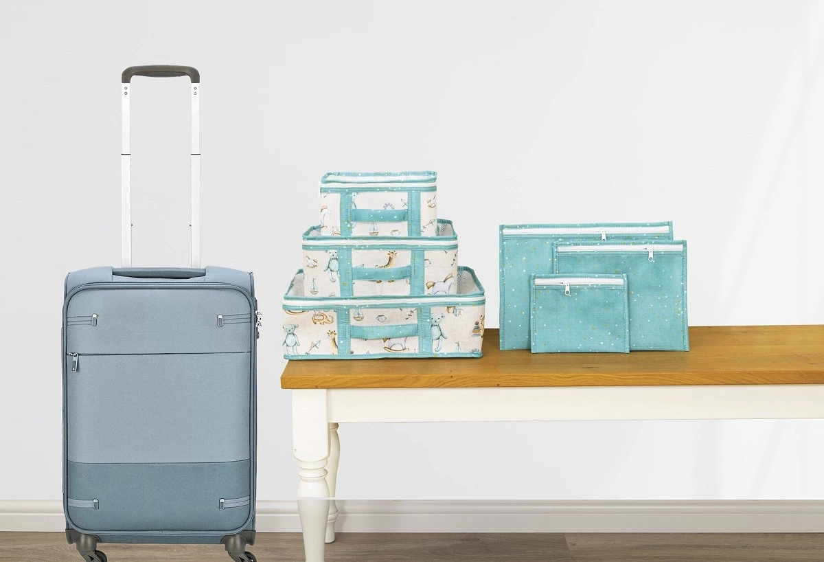 Baby 6'lı Desenli Fileli Bavul Valiz İçi Düzenleyici Çok Amaçlı Organizer