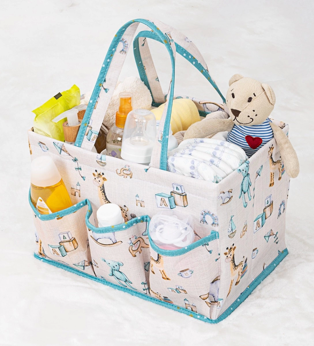 Baby Kullanımı Kolay Desenli Taşınabilir Bakım Çantası