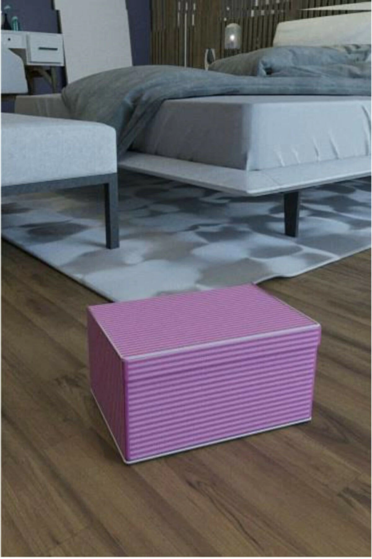 Baza Altı Boy Çok Amaçlı Düzenleyici Kutu Organizer Cırt Cırtlı Hurç 19cm X 40cm X 50cm