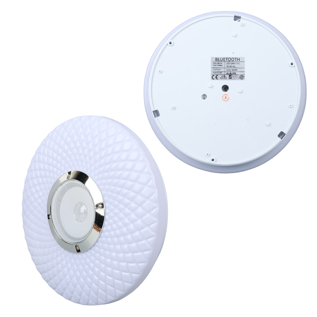 BEYAZ 30*6 CM 24 WATT BLUETOOTH HOPARLÖRLÜ TAVAN AYDINLATMA