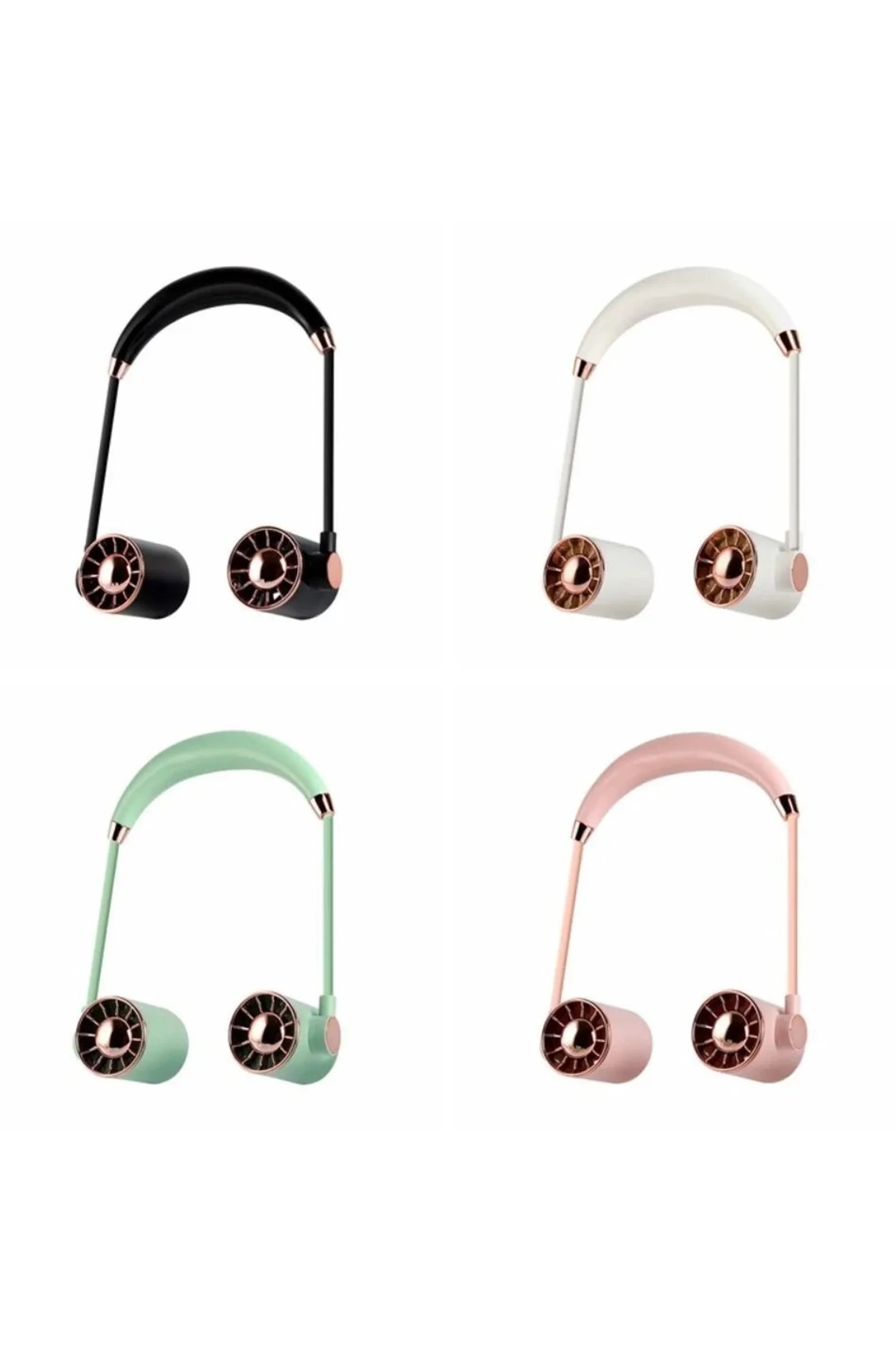 Boyunluk Fan Hava Soğutucu Vantilatör Boyuna Asmalı Şarjlı 3 Kademeli Mini Klima Beyaz