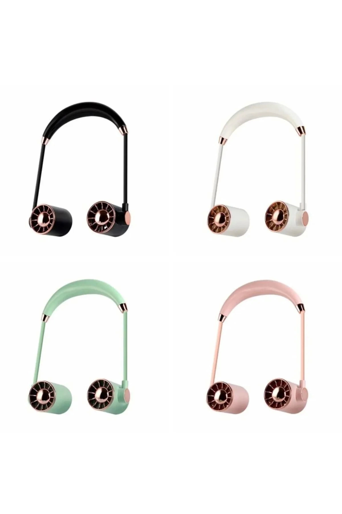 Boyunluk Fan Hava Soğutucu Vantilatör Boyuna Asmalı Şarjlı 3 Kademeli Mini Klima Siyah