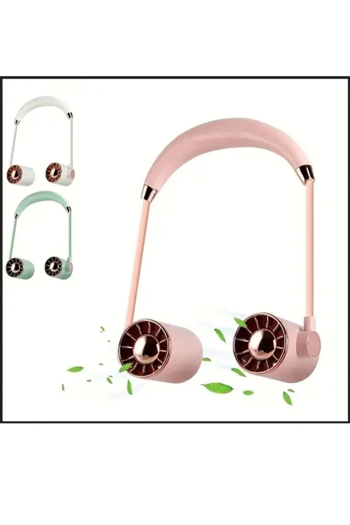 Boyunluk Fan Hava Soğutucu Vantilatör Boyuna Asmalı Şarjlı 3 Kademeli Mini Klima Siyah