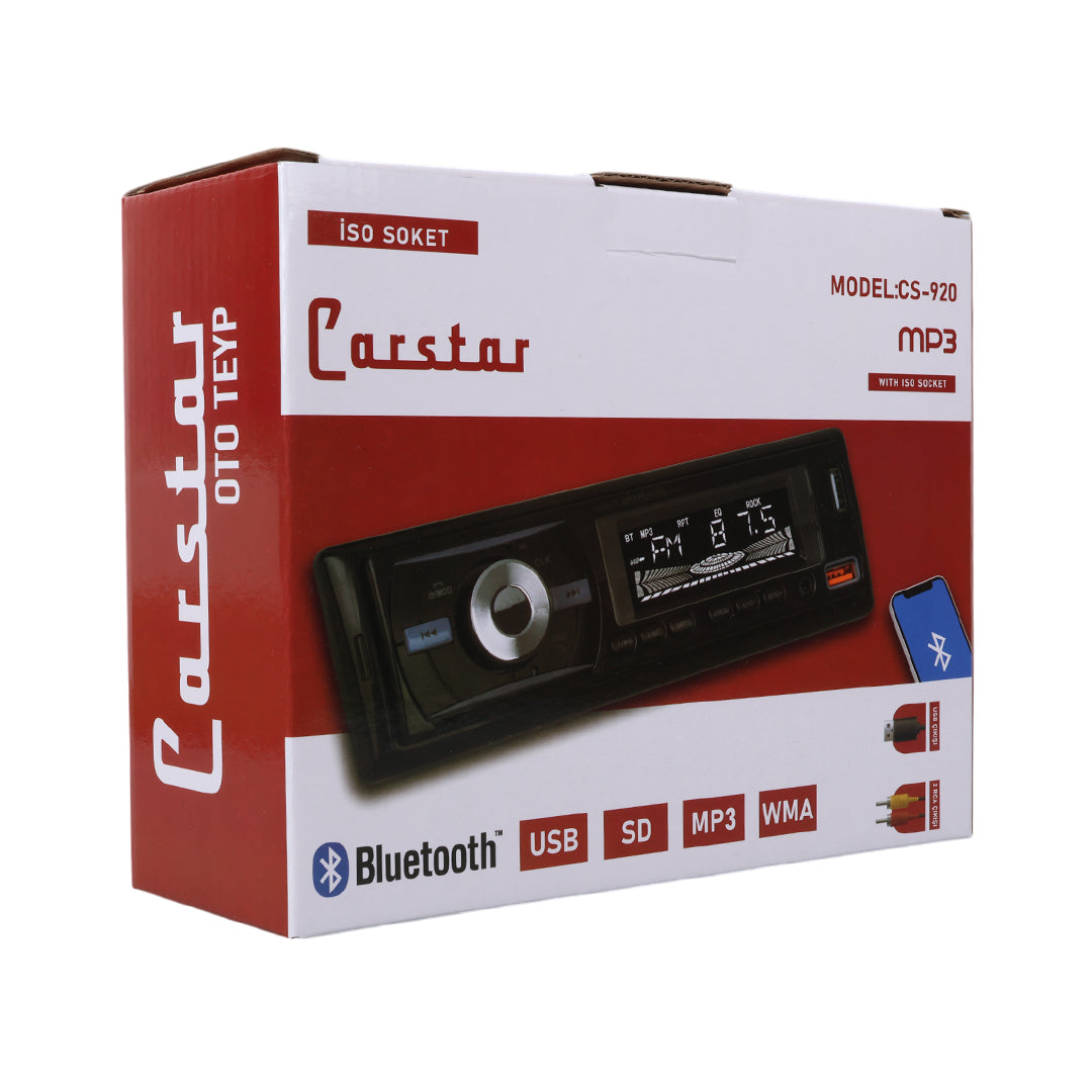 Автомобильный магнитофон с двумя портами USB/SD/FM/AUX/Bluetooth, 4x60 Вт, CS-920 