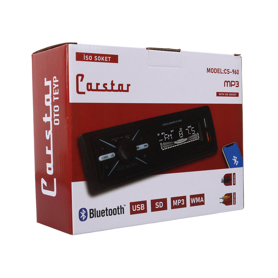 Автомобильный магнитофон с двумя портами USB/SD/FM/AUX/Bluetooth, 4x60 Вт, CS-960 
