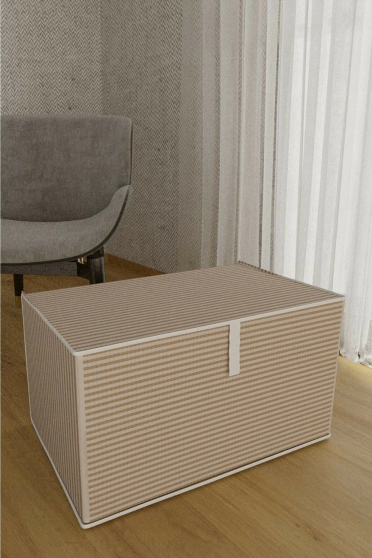 Çok Amaçlı Düzenleyici Kutu Organizer Cırt Cırtlı Hurç Mega Boy 30cm X 40cm X 60cm