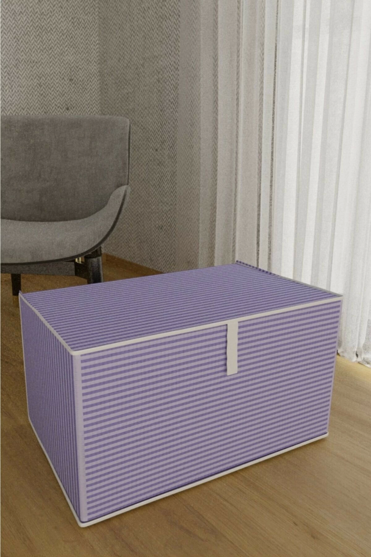 Baza Altı Boy Çok Amaçlı Düzenleyici Kutu Organizer Cırt Cırtlı Hurç 19cm X 40cm X 50cm