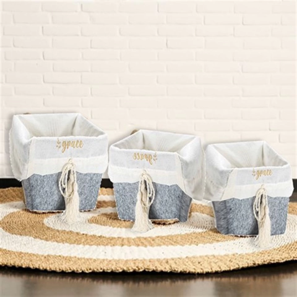 Çok Amaçlı Saklama Organizer Kutu Kare Keçe Sepet