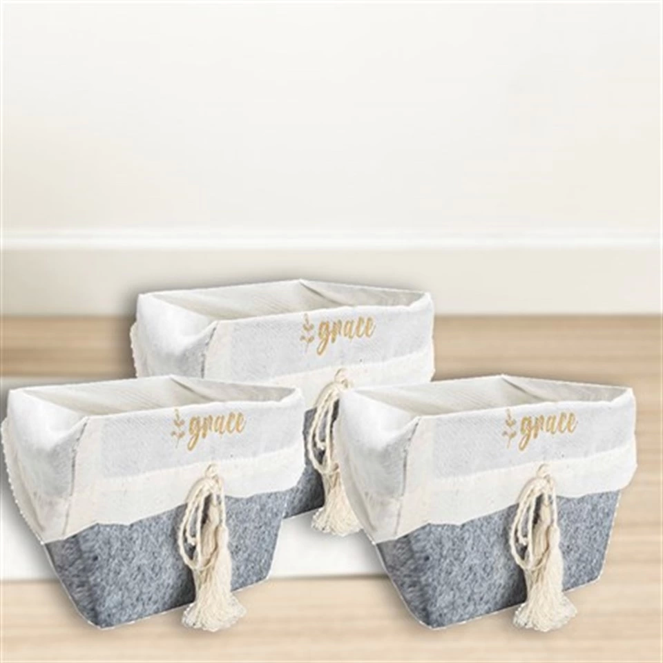 Çok Amaçlı Saklama Organizer Kutu Kare Keçe  Sepet