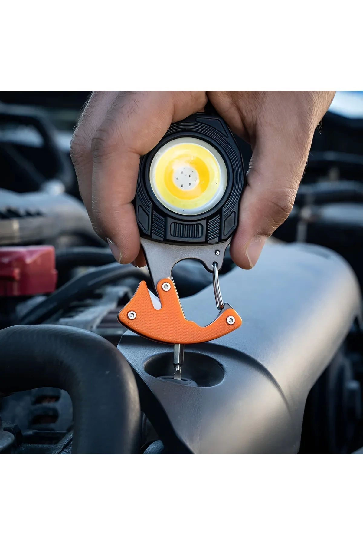 Çok Fonksiyonlu Mini Led Lamba Anahtarlık Ve Çakmak Usb Şarjlı Kamp İçin Taşınabilir 7 Modlu