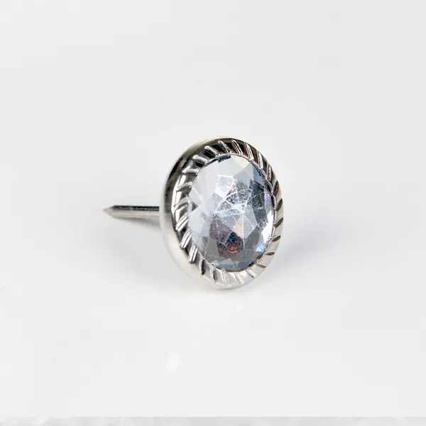 Dekoratif Parlak Taşlı Kabara Raptiye 17 Mm - 50