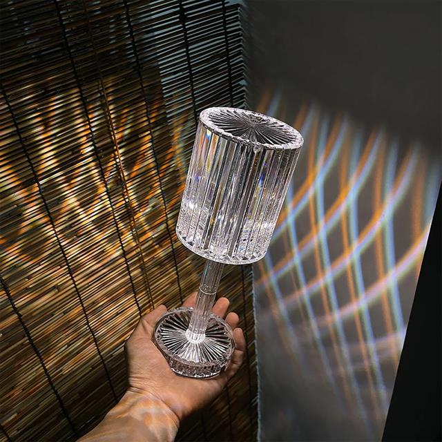 Dekoratif RGB LED&amp;apos;li Ambiyans Masa Gece Lambası Şarjlı Dokunmatik Tuşlu HA-1788
