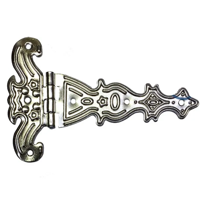 Dekoratif, Sac Tek Kuyruklu Menteşe - 69x102 Mm, Büyük, Nikel, 1 Adet