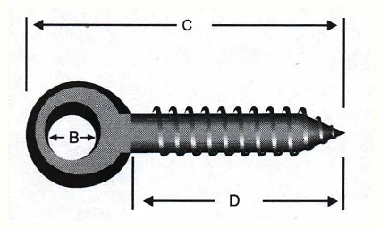 Delikli, Gözlü Vida 10 - 50 Adet