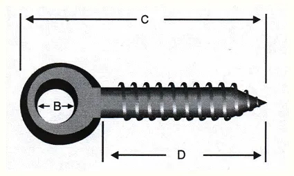 Delikli, Gözlü Vida 8 - 50 Adet