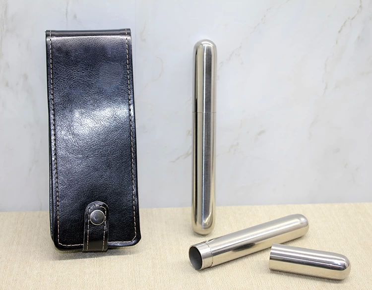 Deri Kılıflı İkili Paslanmaz Çelik  Tüpü Alk3890