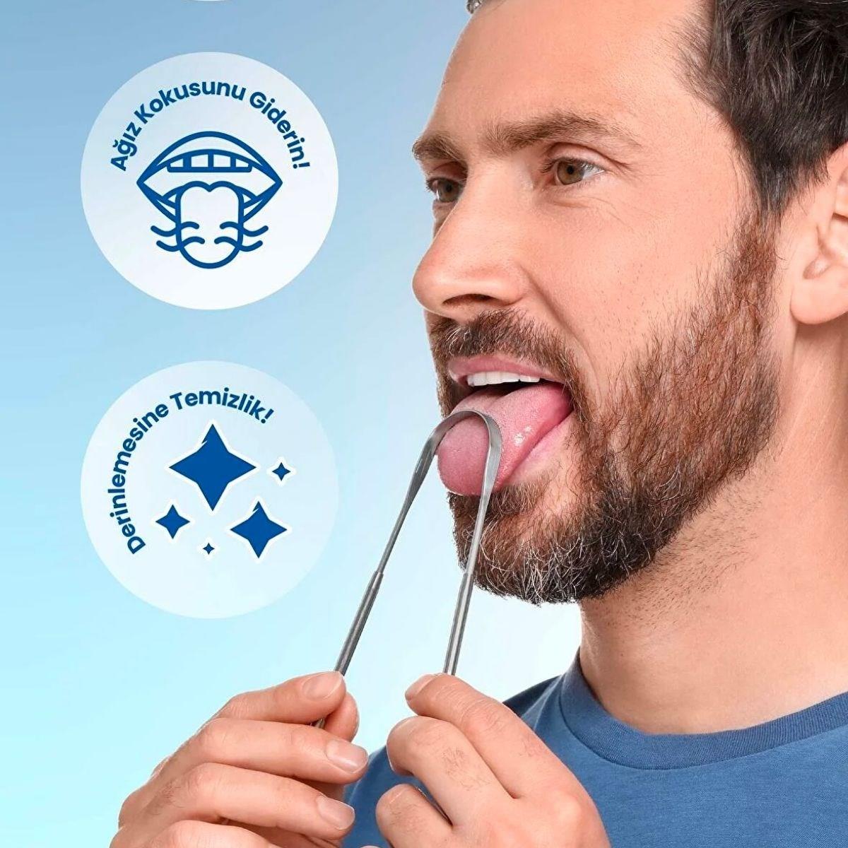 Скребок для чистки языка и приспособление для чистки языка