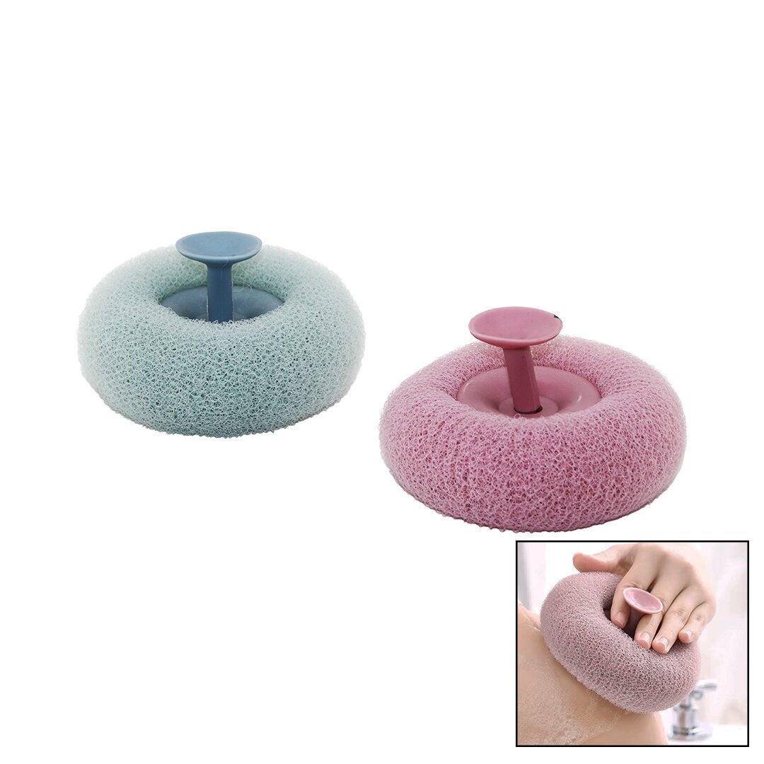 Массажная губка для душа, цветная - массажные точки для ванны с круглой ручкой-присоской