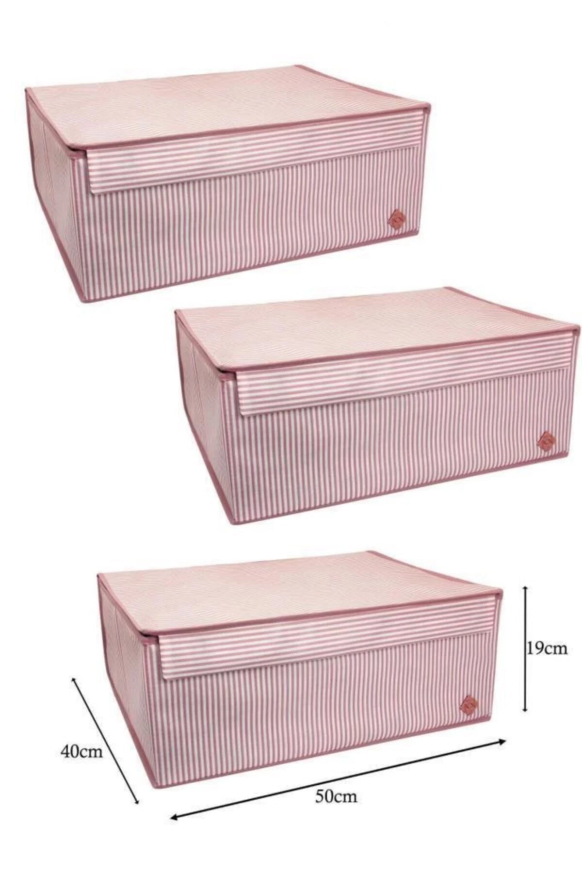 Düzenleyici Kutu Organizer Cırtlı Saklama Hurç Maxi Boy 30cm X 40cm X 50cm