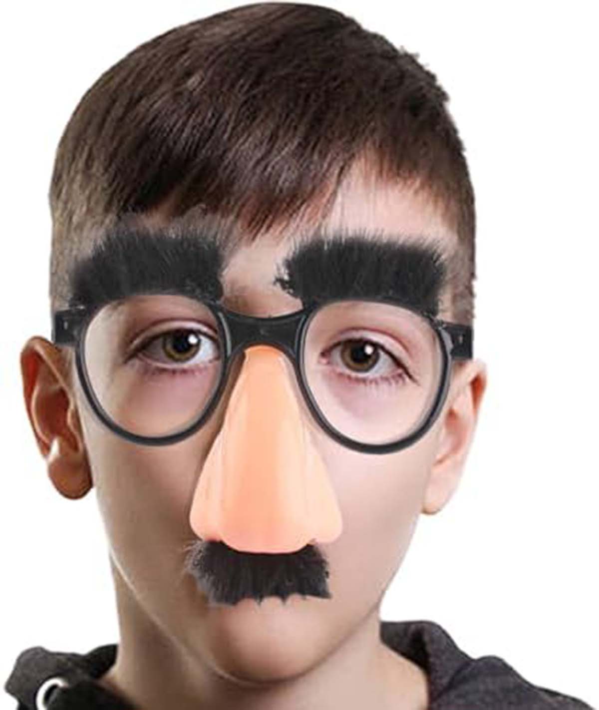 Забавные маскировочные очки с бровями и усами 9x13 см