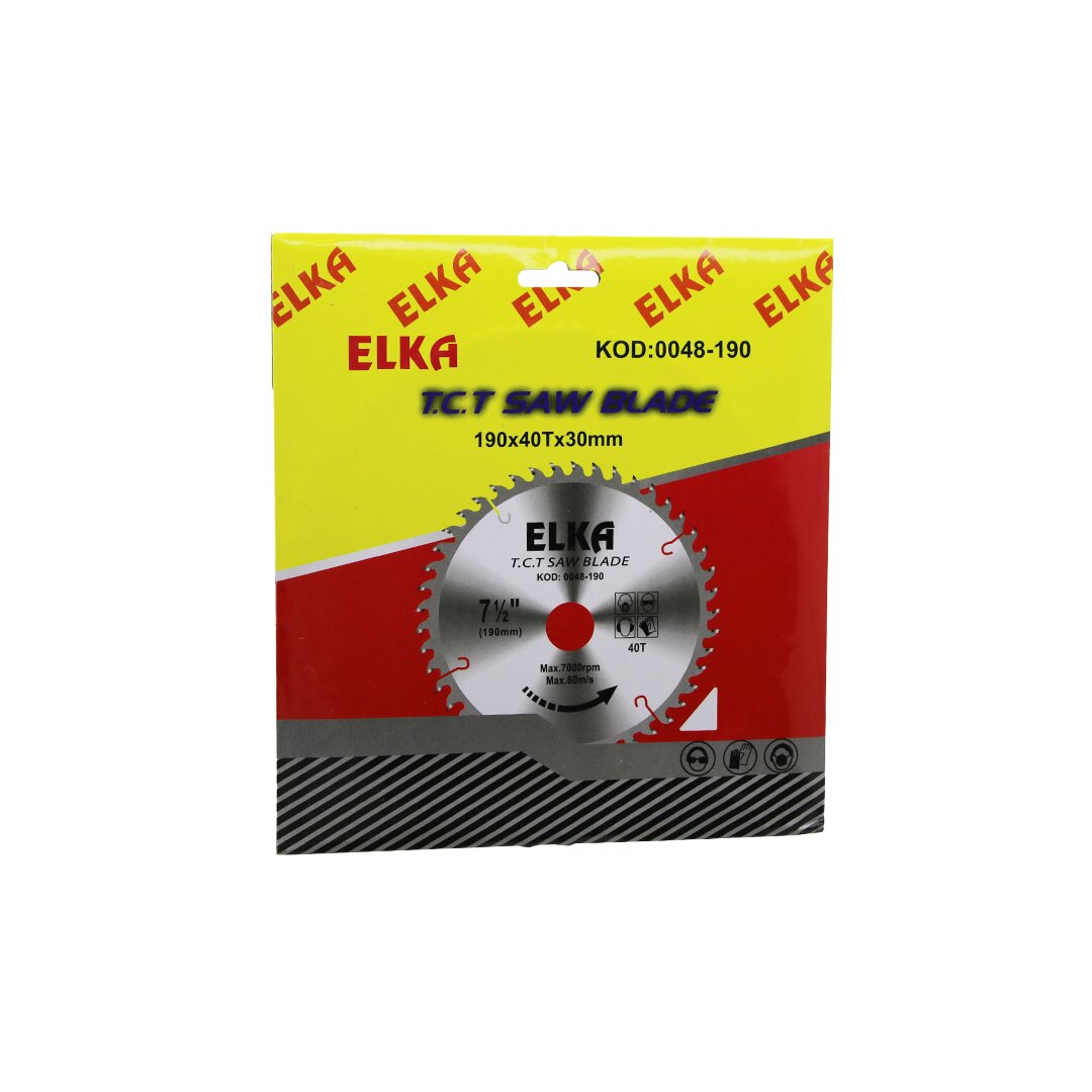 ELKA 0048-190 190 X 40T X 30MM  AĞAÇ SUNTA KESİCİ DİSK