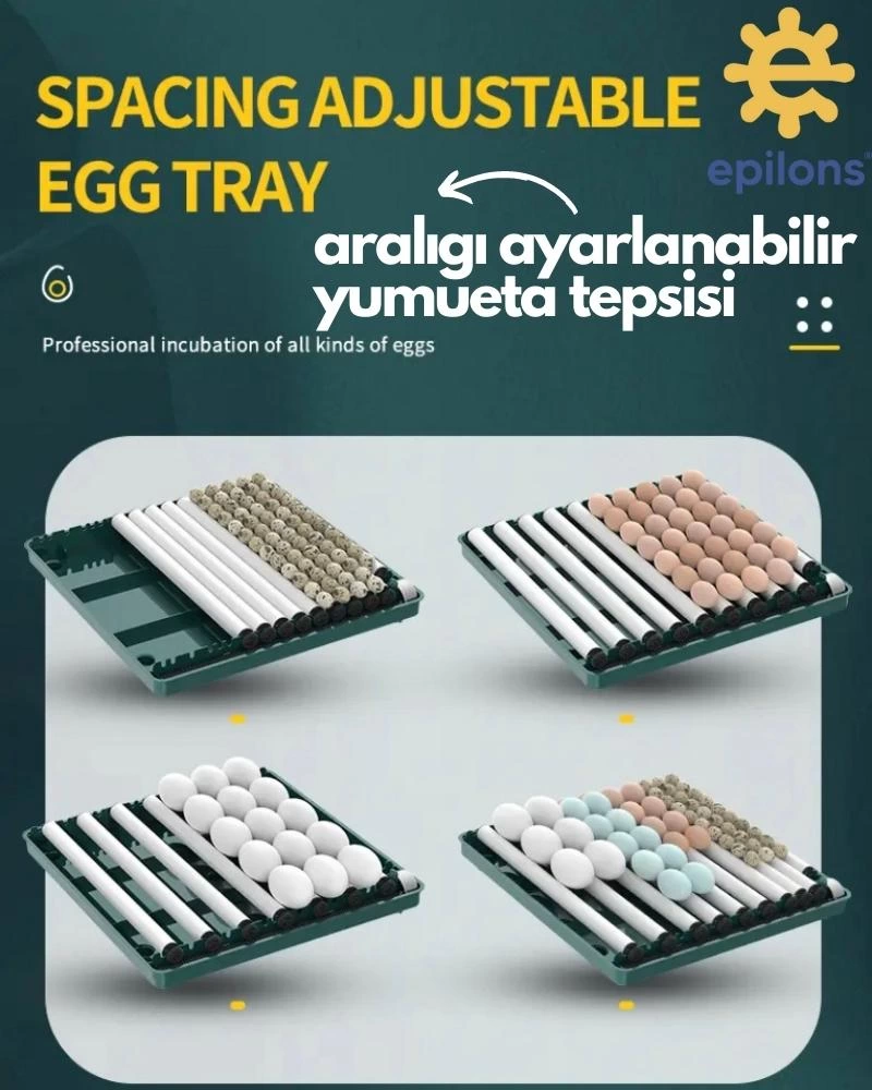 130 Tavuk Yumurtalık Tam Otomatik Extra Yedek Motorlu Kuluçka Makinesi Kaz Ördek Bıldırcın