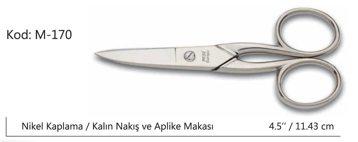 Europe Kalın Nakış Makası Süper Kalite No:4.5 11,43 Cm