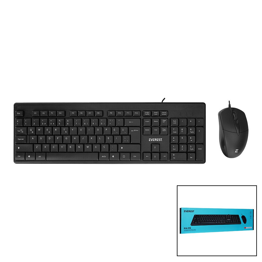 Проводная USB-клавиатура Everest Km-515 с мышкой Q Keyboard