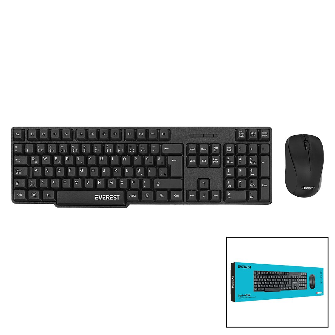 Беспроводная тонкая клавиатура Everest Km-6852 с мышкой Q Keyboard