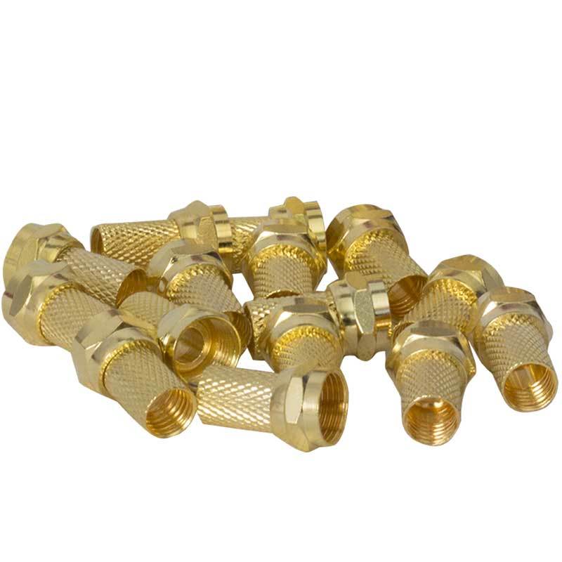 F KONNEKTÖR ALTIN RG6/U4  GENİŞ 100LÜ PAKET