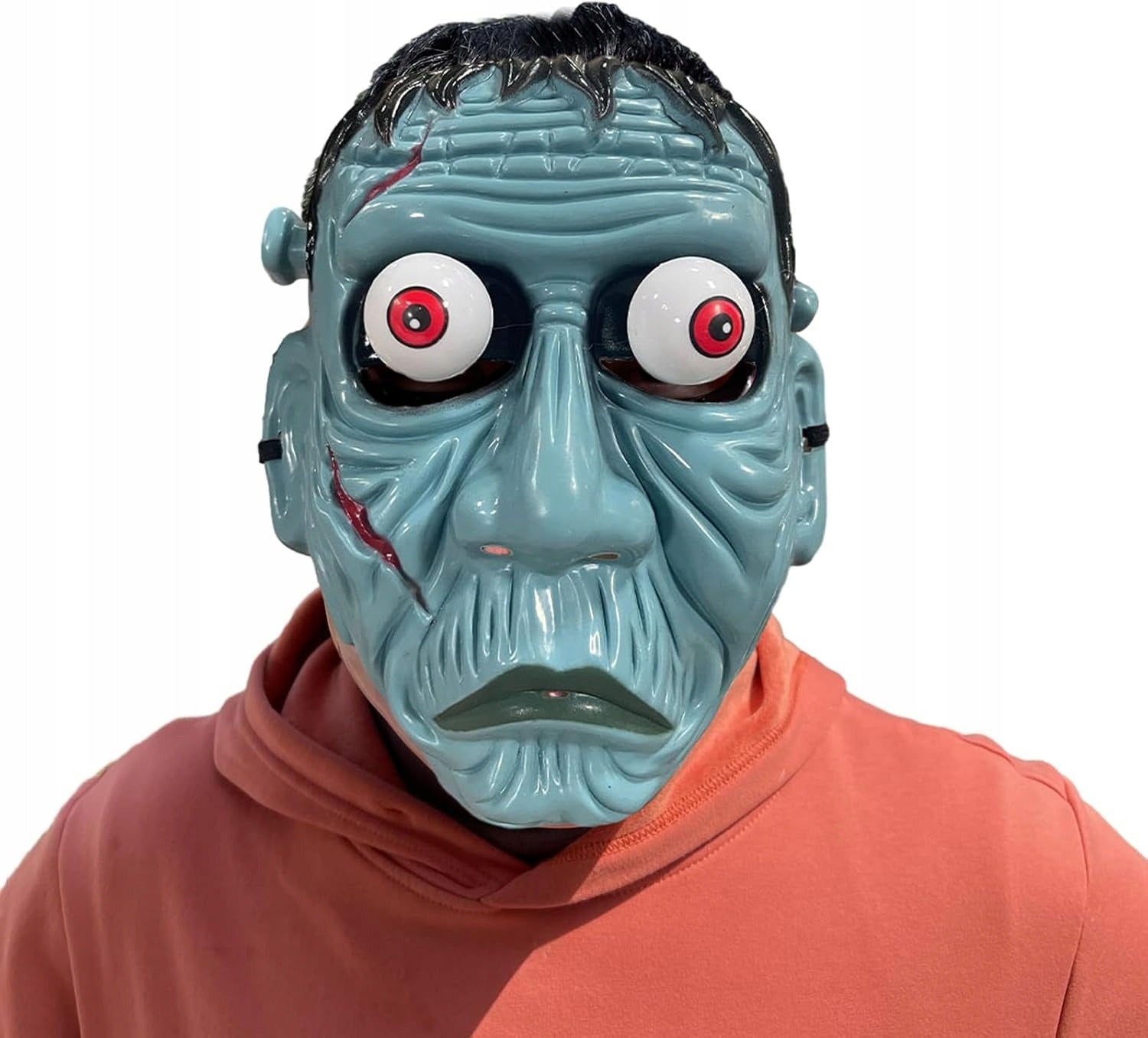 Маска-качалка в стиле Франкенштейна с игрушечными глазами