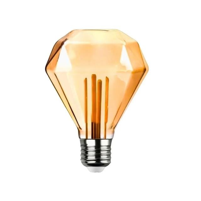 GD-95 Kırılmaz Gövde Diamond Elmas Kesim 4,5 Watt Amber Rustik Ampul