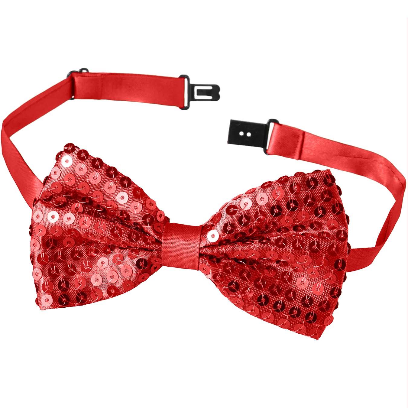 Галстук-бабочка Night Sparkle Red с пайетками 7x2 см