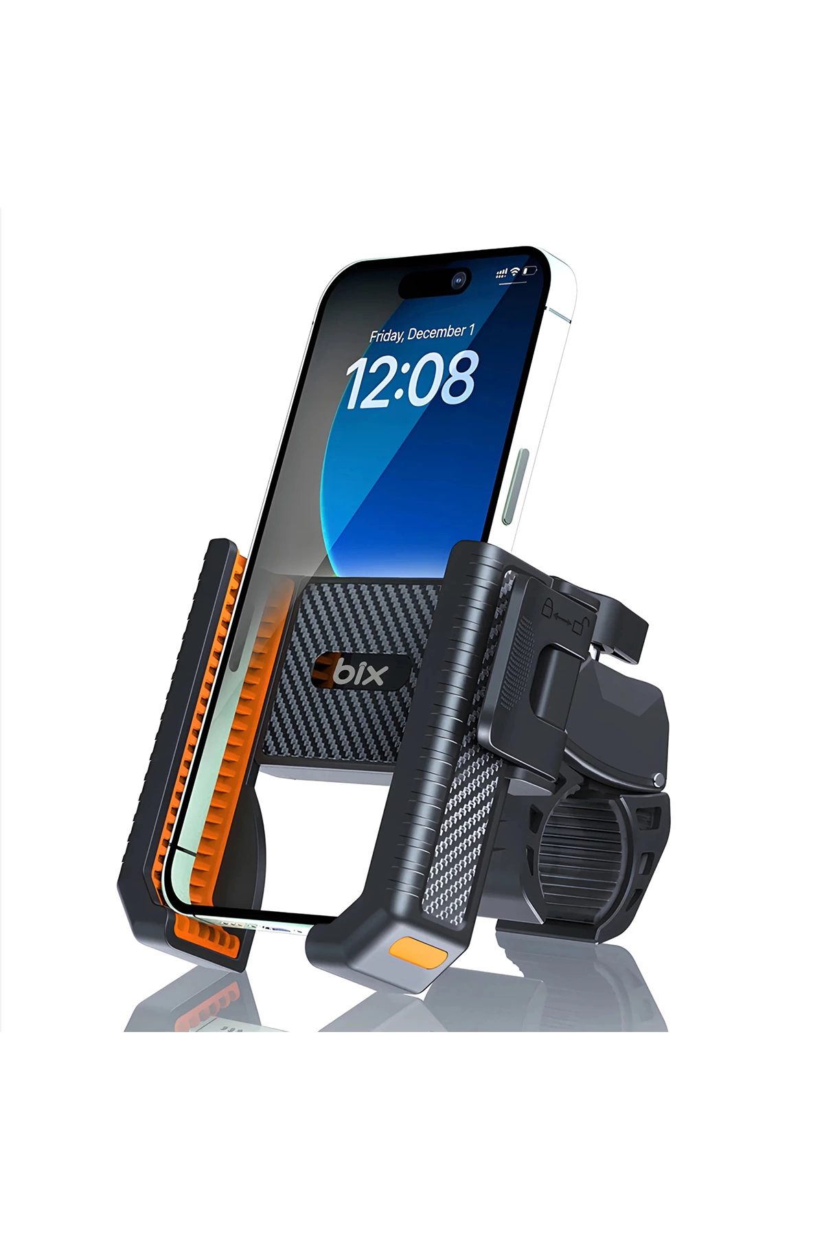 Gidon Bağlantılı Bisiklet Motosiklet İçin Esnek Abs 4-7.8″ İnç Telefon Tutucu 360° Dönebilen Tasarı
