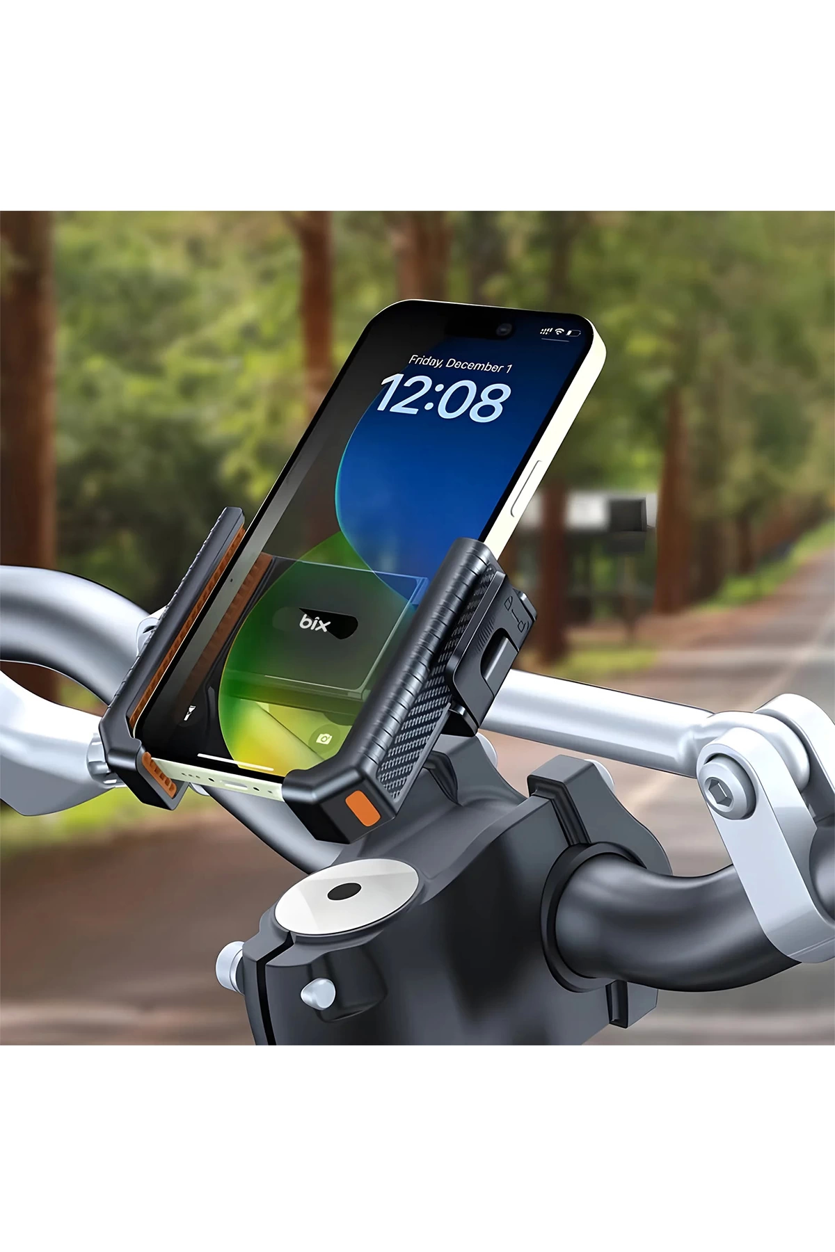 Gidon Bağlantılı Bisiklet Motosiklet İçin Esnek Abs 4-7.8″ İnç Telefon Tutucu 360° Dönebilen Tasarı