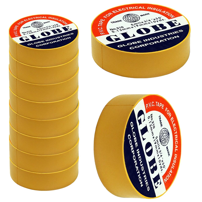 Globe 0.13Mmx19 Mm Sarı İzole Bant 10Lu Paket
