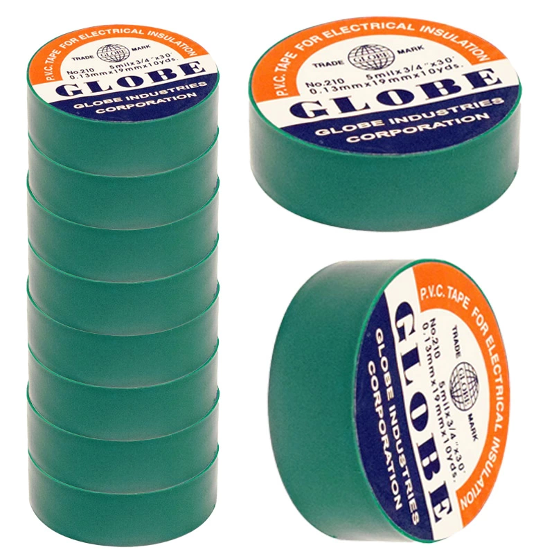 Globe 0.13Mmx19 Mm Yeşil İzole Bant 10Lu Paket