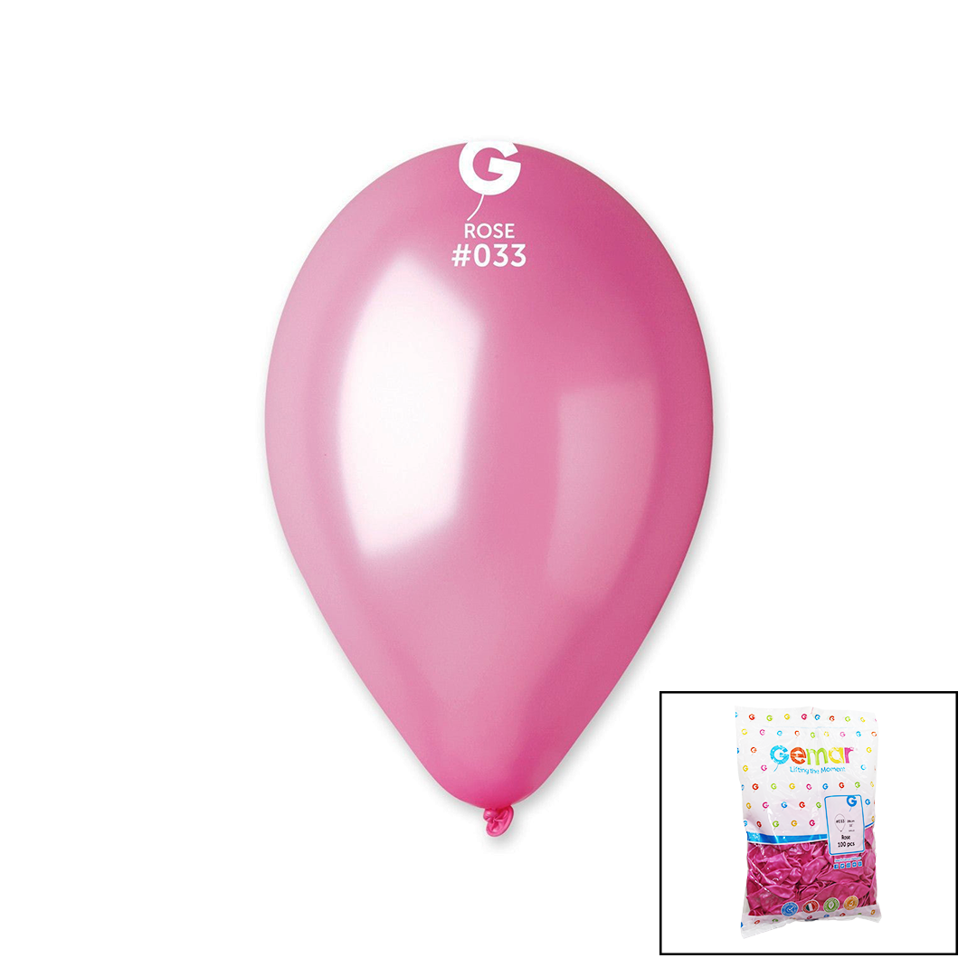 GM-110-33 METALİK - PEMBE BALON 11&amp;apos;&amp;apos; - 28CM - 100 PARÇA