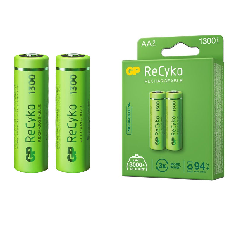 GP RECYKO 1300 MAH R6 AA ŞARJLI 2Lİ KALEM PİL GP130AAHCE-2EB2